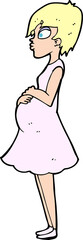 cartoon pregnant woman