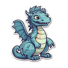 Fototapeta premium green dragon cartoon