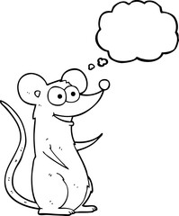 thought bubble cartoon happy mouse