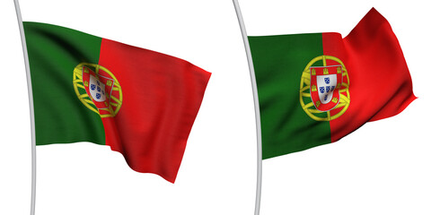 Portugal Two Model ALPHA BACKROUND Flag