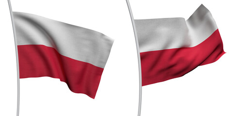 Poland Two Model ALPHA BACKROUND Flag