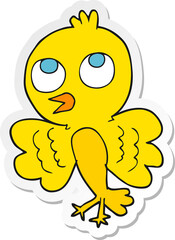 sticker of a cartoon bird