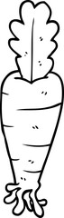 line drawing cartoon carrot