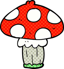 cartoon doodle mushroom