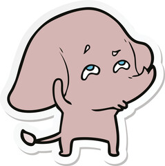 sticker of a cartoon elephant remembering