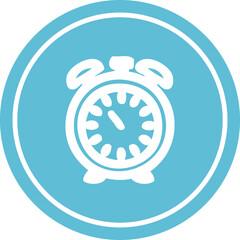 alarm clock circular icon