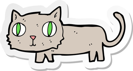 sticker of a cartoon cat