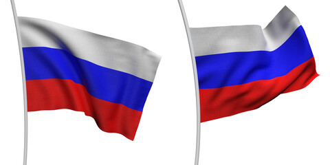Russia Two Model ALPHA BACKROUND Flag