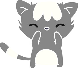 cartoon of cute kawaii cat