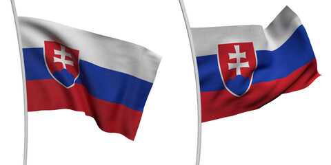 Slovakia Two Model ALPHA BACKROUND Flag