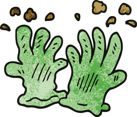 Obraz premium cartoon doodle garden gloves