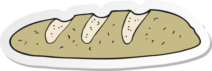 sticker of a cartoon loaf of bread