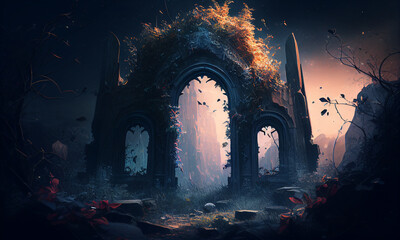 Door Of Dark World Generative AI