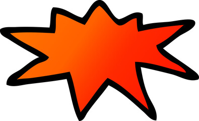 cartoon doodle explosion symbol
