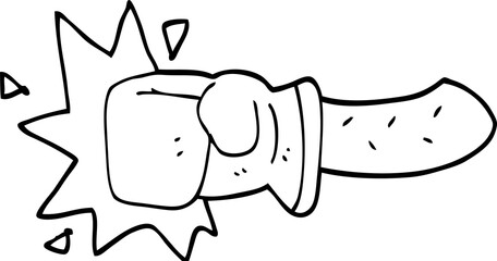 line drawing cartoon punch