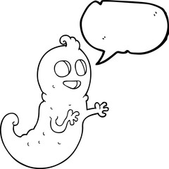 speech bubble cartoon ghost