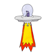 textured cartoon flying saucer