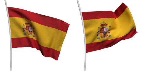 Spain Two Model ALPHA BACKROUND Flag