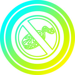 no filming circular in cold gradient spectrum