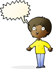 cartoon surprised man with speech bubble