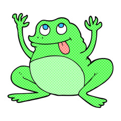 Obraz premium funny cartoon frog