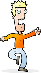cartoon shrieking man