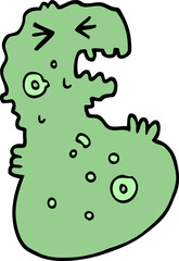 hand drawn doodle style cartoon germ