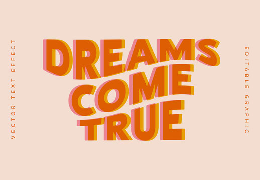 Trippy Offset Text Effect Mockup