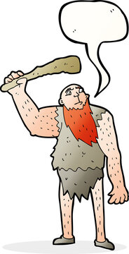recommend clip art: cartoon neanderthal with speech bubble