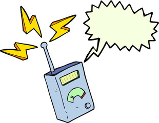 speech bubble cartoon scientific device