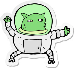 sticker of a cartoon alien