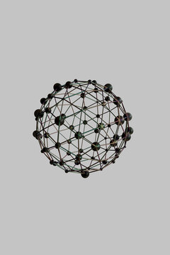  Network connection structure. Big data visualization.