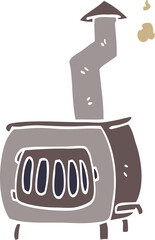 cartoon doodle old wood burner