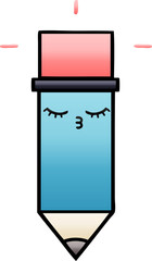 gradient shaded cartoon pencil