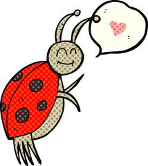 comic book speech bubble cartoon ladybug