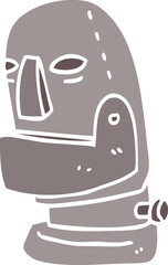 cartoon doodle robot head