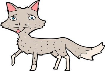cartoon little wolf