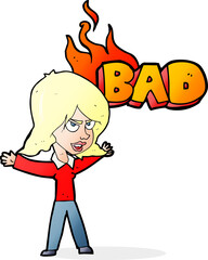 cartoon bad woman