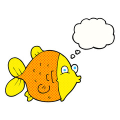 thought bubble cartoon funny fish