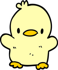 cute cartoon doodle chick