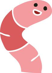 quirky hand drawn cartoon worm