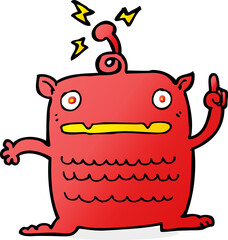 cartoon weird little alien