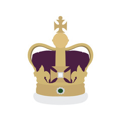 St Edward's Crown simple vector illustration