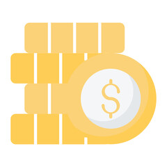 Coins Flat Icon