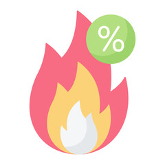Hot Deal Flat Icon