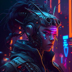 Cyber Punk AI Girl