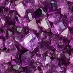Seamless Purple Amethyst Crystals Pattern
