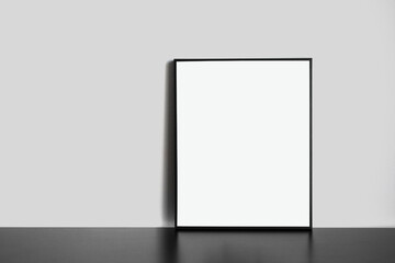 Poster Frame Mockup with White wall background