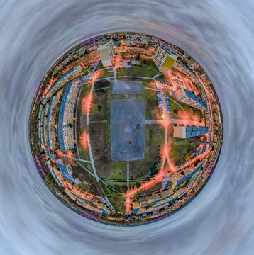 Miniplanet - View at Pabianice city from a drone	
