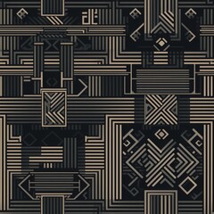 Seamless Industrial Metal Textures and Geometric Shapes